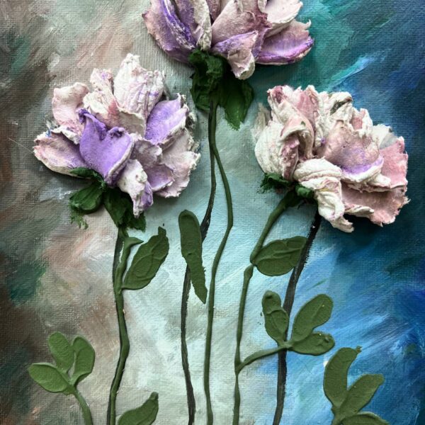 Объемная картина цветы