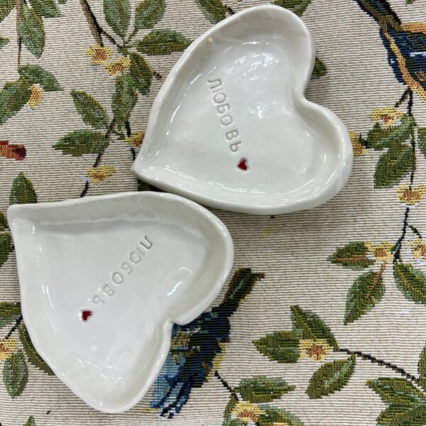 мини тарелки сердце